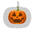Pumpkin scary Halloween face vector. Halloween pumpkin or ghost grimace