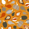 Thanksgiving Day. Seamless pattern with pumpkins.