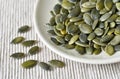 Pumpkin seeds closeup Royalty Free Stock Photo