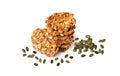 Pumpkin Seeds Cookies, Pepita Grains Biscuit, Healthy Cereal Crackers, Homemade Pumpkin Seed Cookie Royalty Free Stock Photo