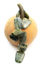 Pumpkin with serpentine gemstone beads Royalty Free Stock Photo