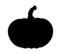 Pumpkin silhouette vector design isolated on white background