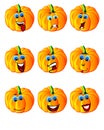 Pumpkin smiles Royalty Free Stock Photo