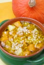 Pumpkin soup with barley Royalty Free Stock Photo