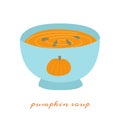 Pumpkin soup hand drawn vector illustration