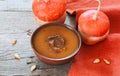 Pumpkin soup- puree Royalty Free Stock Photo