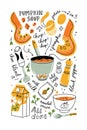 Pumpkin soup recipe illustration