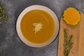 Pumpkin Soup, typical of Peru, also called as: Zapallo Loche Royalty Free Stock Photo