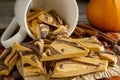 Pumpkin Spice and Chocolate Swirled Bark Candy