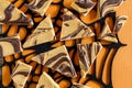 Pumpkin Spice and Chocolate Swirled Bark Candy