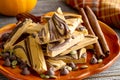 Pumpkin Spice and Chocolate Swirled Bark Candy