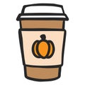 Pumpkin Spice Coffee for October or Fall Season Royalty Free Stock Photo