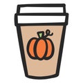 Pumpkin Spice Coffee for October or Fall Season Royalty Free Stock Photo