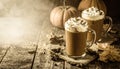 Pumpkin Spice Cold Foam Coffee. Drinks concept. Generated Image Royalty Free Stock Photo