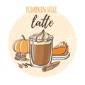 Pumpkin Spice Latte card design