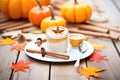 pumpkin spice panna cotta, cinnamon stick, fall theme