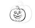 Pumpkin Spooky Halloween on white background in vector illustration Royalty Free Stock Photo