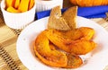 Pumpkin sweet fried with spices seasoned with spices traditional home-cooked food