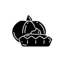 Pumpkin tartlet black glyph icon