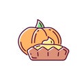 Pumpkin tartlet RGB color icon