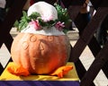 Pumpkin Thanksgiving Day Card - Stock Photos