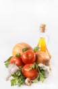 Pumpkin, tomatoes and other ingredients Royalty Free Stock Photo