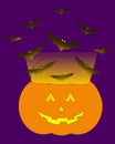 Dark jack o lantern illustration