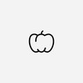 Pumpkin vector icon sign symbol Royalty Free Stock Photo