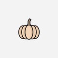 Pumpkin vector icon sign symbol Royalty Free Stock Photo