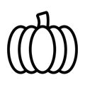 Pumpkin Vector Thick Line Icon For Personal And Commercial Use