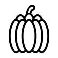 Pumpkin Vector Thick Line Icon For Personal And Commercial Use.