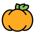 Pumpkin vitamin icon vector flat Royalty Free Stock Photo