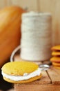 Pumpkin whoopie cookie