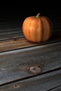 Pumpkin on wooden floor