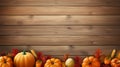 pumpkins and corn on a wooden background Royalty Free Stock Photo