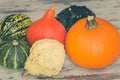 Pumpkins, different types,good for eat and decorative / on the table
