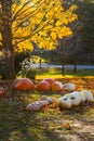 Pumpkins in Fall Royalty Free Stock Photo