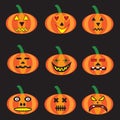 9 pumpkins for halloween