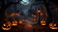 Pumpkins head pops up with darkness
