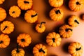 Pumpkins on isolated background Royalty Free Stock Photo