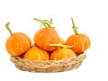 Pumpkins isolated on white background with clipping path Royalty Free Stock Photo