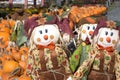 Pumpkins and Scarecrows Royalty Free Stock Photo
