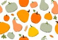 Pumpkins seamless pattern