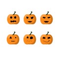 pumpkins on a white background Royalty Free Stock Photo