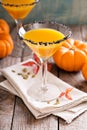 Pumpkintini pumpkin martini coctail Royalty Free Stock Photo