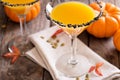 Pumpkintini pumpkin martini coctail Royalty Free Stock Photo