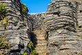 Punakaki, Pancake Rocks in Paparoa National Park Royalty Free Stock Photo