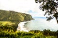 The Punaluu black sand beach, Big Island, Hawaii Royalty Free Stock Photo