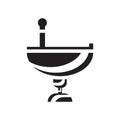 Punch bowl icon vector isolated on white background, Punch bowl