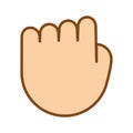 Punch, Clenched Fist icon. Squeezed fist Royalty Free Stock Photo